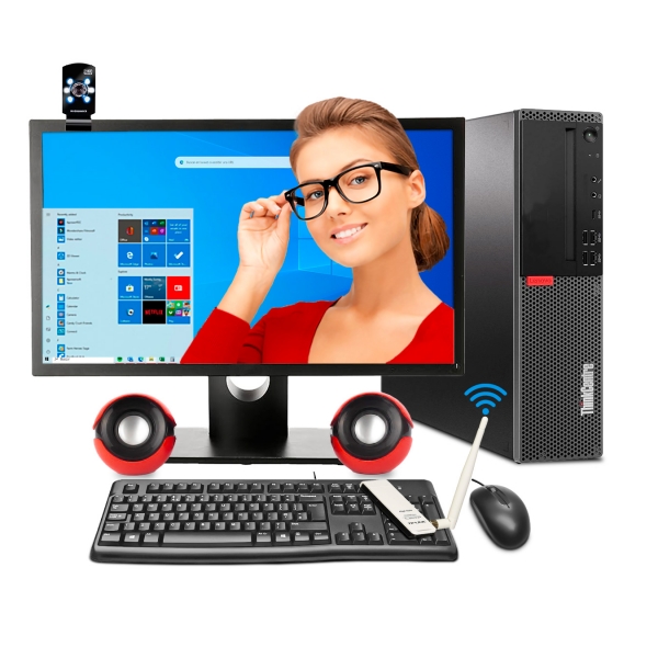 Computadora Lenovo  Refurbished M920S Intel Core I5 8th RAM 16GB SSD 500GB Monitor 22 Pulgadas Teclado y Mouse